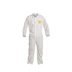 Dupont Pb120Swhlg002500 Proshield Coverall, Collar, Serged Seams, White, Large