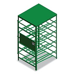 Saf-T-Cart Spc-8 Lockable Cylinder Stand, Holds 8 33 Lb Cylinders, 70 In H X 33 In W X 32 In D