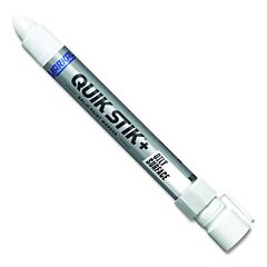 Markal® 28880 Quik Stik®+ Oily Surface Solid Paint Marker, 1/2 In Dia, 6 In L, White