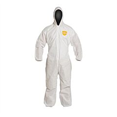 Dupont Pb127Swhxl002500 Proshield Basic Coverall, Hood, Serged Seams, White, X-Large