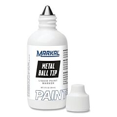 Markal® 84623 Ball Paint Marker® Non-Drip Paint, Black, 1/8 In Tip, Metal Ball Point