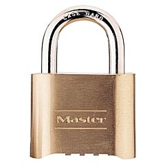 Master Lock 175 No. 175 Combination Brass Padlock, 5/16 In Dia, 1 In L X 1 In W, Steel