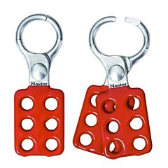 Master Lock 416 Safety Series Lockout Hasp, Aluminum, 1-1/2 In W X 4-3/8 In L, 1 In Jaw Dia