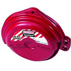 Master Lock 480 Rotating Gate Valve Lockout, 1 In To 3 In Dia Handle, Red