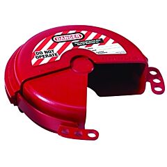 Master Lock 481 Rotating Gate Valve Lockout, 2 In To - 5 In Dia Handle, Red