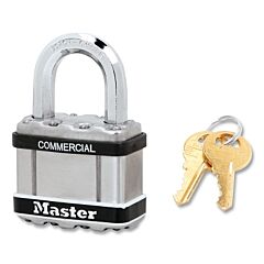 Master Lock M5Kasts-A1378 Wide Commercial Magnum Laminated Steel Padlock, Alike-Keyed, No A1378, 1 In Shackle Height, 2 In Body Width, Silver