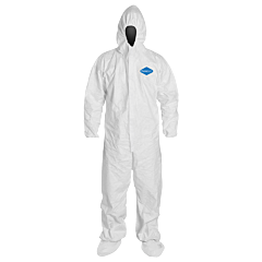 Permagard™ 18122 Coveralls With Attached Hood And Boots, Serged Seams