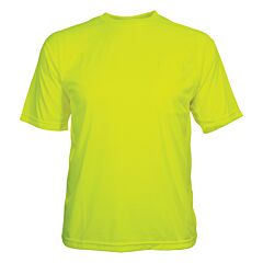 Reflective Apparel 100Bnt-Lm-4T Non-Ansi Short Sleeve Moisture Wicking T-Shirt With Upf 35 Sun Protection, Yellow, Size 4X-Large/Tall