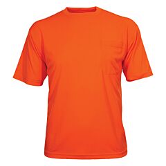Reflective Apparel 100Bnt-Or-5X Non-Ansi Short Sleeve Moisture Wicking T-Shirt With Upf 35 Sun Protection, Orange, Size 5X-Large