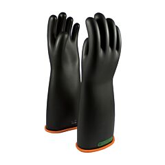 Novax 155-3-18/9.5 Class 3 Rubber Insulating Glove With Straight Cuff - 18", Black, Size 9.5