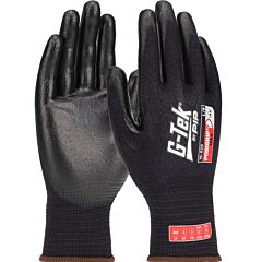 G-Tek 16-828/Xxxl Seamless Knit Polykor® Blended Glove With Posigrip Max Coating On Palm & Fingers With Reinforced Thumb - Touchscreen Compatible, Black, Size 3X-Large