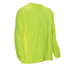 Reflective Apparel 200Bnt-Lm-2X Non-Ansi Long Sleeve Moisture Wicking T-Shirt With Upf 35 Sun Protection, Yellow, Size 2X-Large
