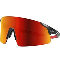 Bouton 250-40-0016 Site Boss Frameless Safety Glasses, With Black Temples, Fire Mirror Plus Pro Polarized High Contrast Lens, And Anti-Scratch Coating
