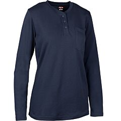 Pip 385-Frhnw-Nv/S Ar/Fr Dual-Certified Women'S Long Sleeve Henley - 10.6 Cal/Cm2, Navy, Size Small