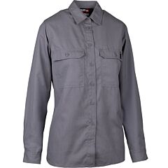 Pip 385-Frrsw-Gr/4X Ar/Fr Dual Certified Women'S Ripstop Long Sleeve Workshirt- 9 Cal/Cm2, Gray, Size 4X-Large