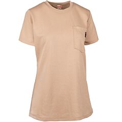 Pip 385-Frssw-Tn/L Ar/Fr Dual-Certified Women'S Short Sleeve T-Shirt - 10.6 Cal/Cm2, Tan, Size Large