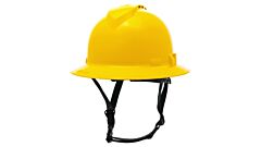 Pyramex Hpt256130V Ridgeline T2 Full Brim Type 2 Hard Hat, Vented, 6 Point Ratchet Suspension, Yellow