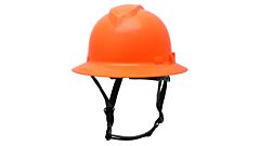 Pyramex Hpt256141 Ridgeline T2 Full Brim Type 2 Hard Hat, 6 Point Ratchet Suspension, Hi-Vis Orange
