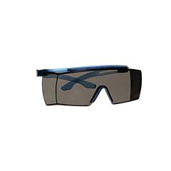 3M Sf3702Sgaf-Blu Securefit 3700 Series Safety Glasses, Over-The-Glass, Pc, Scotchgard Anti-Fog, Gray Shade, Pc Blue Frame