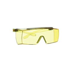3M Sf3703Sgaf-Grn Securefit 3700 Series Safety Glasses, Over-The-Glass, Pc, Scotchgard Anti-Fog, Amber Shade, Pc Green Frame