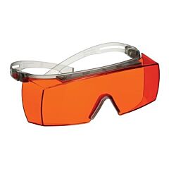 3M Sf3706As-Gry Securefit 3700 Series Safety Glasses, Over-The-Glass, Polycarbonate, Anti-Scratch, Orange Shade, Pc Gray Frame