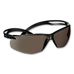 3M Sf502Af-Blk Securefit 500 Series Safety Glasses, Polycarbonate, Anti-Scratch, Anti-Fog, Gray Shade, Black Plastic Frame