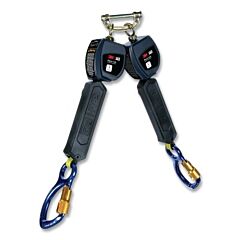 3M Dbi-Sala 3100548 Nano-Lok Self Retracting Lifeline, 6 Ft, Web, Single Pin Top Connector, Al Rebar Snap Hook, 420 Lb, Twin Leg