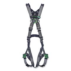 Msa 10195044 V-Fit Full-Body Harness, Back/Chest D-Rings, Super Xl, Qc Chest/Leg Strap Buckles, No Padding