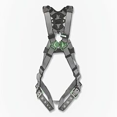 Msa 10195094 V-Fit Full-Body Harness, Back D-Ring, Super Xl, Qc Chest/Tongue-Buckle Leg Straps, Shoulder Padding