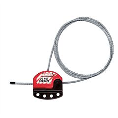 Master Lock S806 Cable Lockout Device With Steel Core Cable, Adjustable, 6 Ft, Red