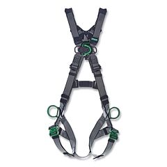 Msa 10195046 V-Fit Full-Body Harness, Back/Chest/Hips D-Rings, Std, Qc Chest/Leg Strap Buckles, No Padding