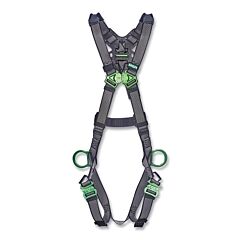 Msa 10195063 V-Fit Full-Body Harness, Back/Hips D-Rings, Xs, Qc Chest/Leg Strap Buckles, Shoulder Padding