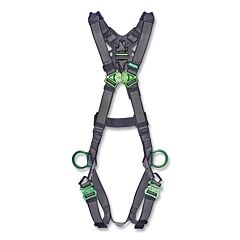 Msa 10195067 V-Fit Full-Body Harness, Back/Hips D-Rings, Super Xl, Qc Chest/Leg Strap Buckles, Shoulder Padding
