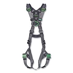 Msa 10195072 V-Fit Full-Body Harness, Back/Chest/Shoulder D-Rings, Super Xl, Qc Chest/Leg Strap Buckles, No Padding