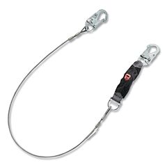 Msa 10199011 V-Series Leading Edge Safety Lanyard, 6 Ft, Single, Small Snaphooks, High Heat Cable, Fixed, 310 Lb