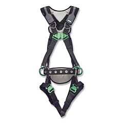 Msa 10211327 V-Flex Full-Body Harness, Construction, Back/Hips D-Rings, Super Xl, Qc Chest/Leg Buckles, Leg/Shoulder/Waist Padding