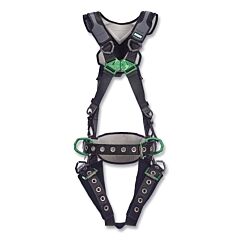 Msa 10211331 V-Flex Full-Body Harness, Construction, Back/Hips D-Rings, Super Xl, Qc Chest/Leg Tongue-Buckles, Leg/Shoulder/Waist Padding