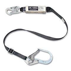 Msa 10211486 V-Series Standard Shock Absorbing Lanyard, 12 Ft, Single, Sm/Lg Snaphooks, Web, Adjustable, Free Fall/Heavy Worker, 400 Lb
