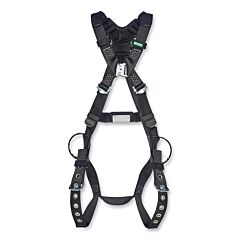 Msa 10252224 V-Form Arc Flash Harness, Back/Hips Loop, Standard, Tounge Buckle Leg Straps