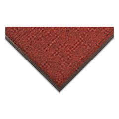 Notrax 109S0310Rb Brush Step Low-Profile Scraper Entrance Mat, 109, 5/16 In X 3 Ft W X 10 Ft L, Needle-Punched Yarn, Vinyl Backing, Red/Black