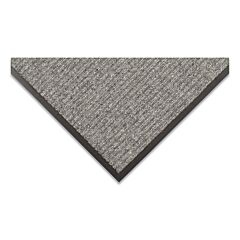 Notrax 117S0034Gy Heritage Rib Heavy-Weight Scraper Entrance Mat, 117, 3/8 In X 3 Ft W X 4 Ft L, Needle-Punched Yarn, Vinyl Backing, Gray