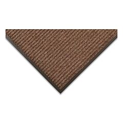 Notrax 117S0046Br Heritage Rib Heavy-Weight Scraper Entrance Mat, 117, 3/8 In X 4 Ft W X 6 Ft L, Needle-Punched Yarn, Vinyl Backing, Brown