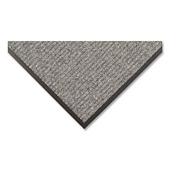 Notrax 117S0046Gy Heritage Rib Heavy-Weight Scraper Entrance Mat, 117, 3/8 In X 4 Ft W X 6 Ft L, Needle-Punched Yarn, Vinyl Backing, Gray