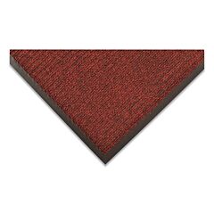 Notrax 117S0310Rb Heritage Rib Heavy-Weight Scraper Entrance Mat, 117, 3/8 In X 3 Ft W X 10 Ft L, Needle-Punched Yarn, Vinyl Bckg, Red/Blk