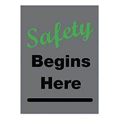 Notrax 194Sh035Ch Safety Message Floor Mat, 194, 3/8 In X 3 Ft W X 5 Ft L, 24 Oz Nylon, Vinyl, Vertical, Safety Begins Here Message