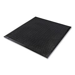 Notrax 545S3631Bl Diamond Top Interlock Rubber Traction Mat, 545, 1/2 In X 31 In W X 36 In L, Rubber, Single Style, Black