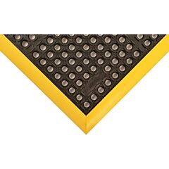 Notrax 549S2840Yb Safety Stance Drainage Anti-Fatigue Mat, 549, 4 Sided, 7/8 In X 28 In W X 40 In L, Rubber, Black/Yellow
