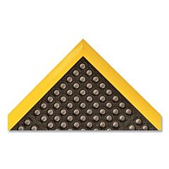 Notrax 549S3124Yb Safety Stance Drainage Anti-Fatigue Mat, 549, 4 Sided, 7/8 In X 38 In W X 124 In L, Rubber, Black/Yellow