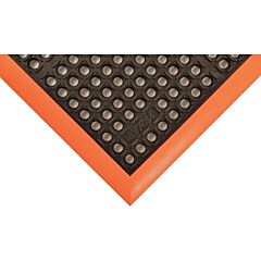 Notrax 549S4064Ob Safety Stance Drainage Anti-Fatigue Mat, 549, 4 Sided, 7/8 In X 40 In W X 64 In L, Rubber, Black/Orange