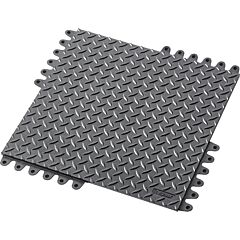 Notrax 570S1818Bl Heavy-Duty Interlocking Rubber Mat, 570, 3/4 In X 18 In W X 18 L, Rubber, Black
